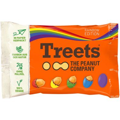 Treets Peanuts Erdnüsse im bunten Zuckerschokomantel Rainbow 185g