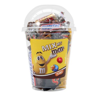 Snack Service MIX Becher M&M's Peanut und Riegel Mischung 140g