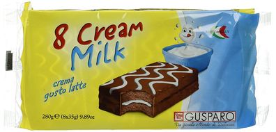 Nawarra 8er Cream Milk Rührkuchen mit Magermilch Cremefüllung 280g