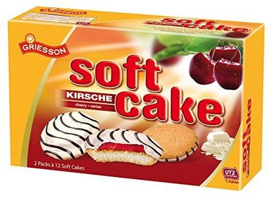 Griesson Soft Cake Kirsche, 1er Pack (1 x 300 g)