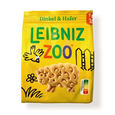 Leibniz Zoo Dinkel und Hafer Mini Weizenkekse in Form von Tieren 125g