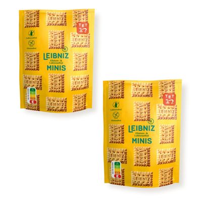 Leibniz MINIS gluten und laktosefrei leckere Butterkekse 100g 2er Pack