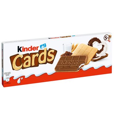 Ferrero Kinder Cards Waffel Spezialitäten mit Kakaocreme 128g