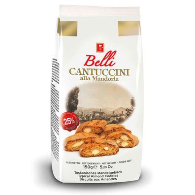 Belli Cantuccini alla Mandorla traditionelles Mandelgebäck 150g