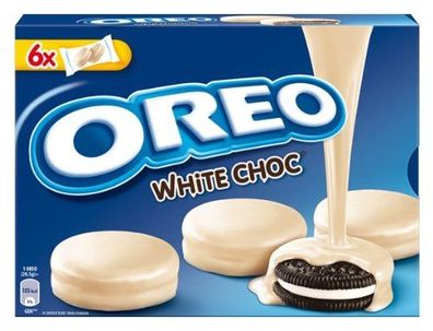 Oreo Choc White Doppeltekse Überzogen mit weißer Schokolade 245g 5er Pack