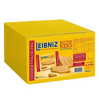 Leibniz Butterkeks 96er Portionspackungen mit je 3 Butterkeksen 1400g