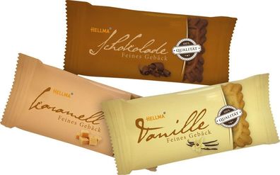 Hellma feines Gebäck 3er Mix Schokolade Karamell Vanille 1100g