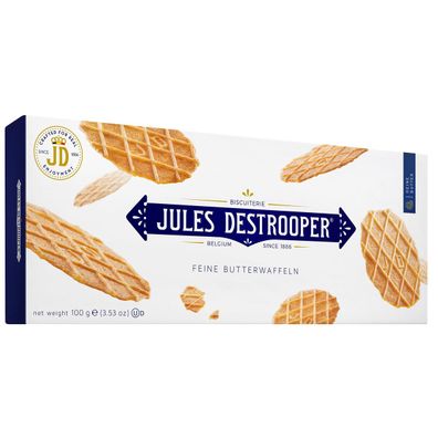Jules Destrooper traditonelle belgische feine Butterwaffeln 100g
