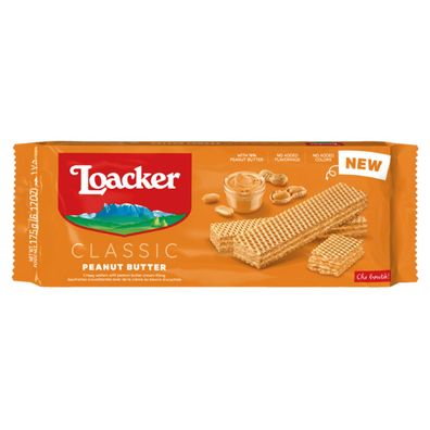 Loacker Classic Peanut Butter Knusperwaffeln Erdnusscremefüllung 175g