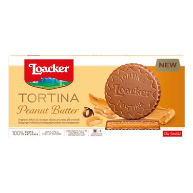 Loacker Tortina Peanut Butter 3 Waffeltörtchen einzelnd verpackt 63g