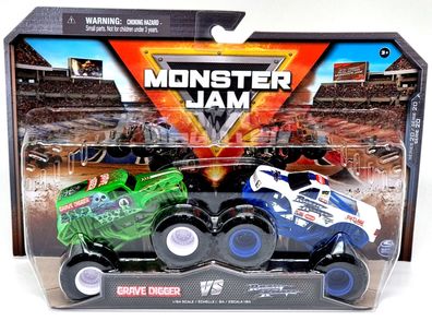 Monster Jam Color Change 1:64 Truck Monster Grave Digger Vs. Razin Kane 2er-Pack