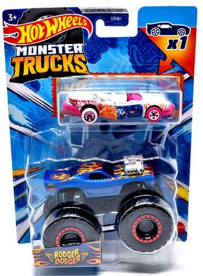 Mattel Hot Wheels doppel Pack Auto + Monster Trucks HKM13 Rodger Dodger