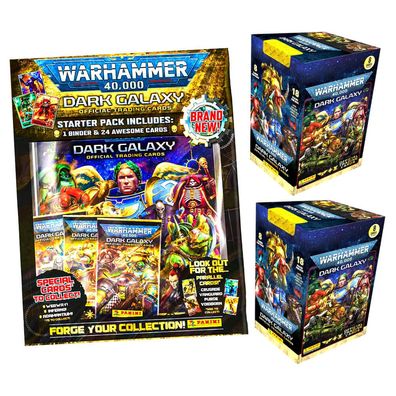 Warhammer 40.000 Dark Galaxy Karten - Trading Cards (2023) - 1 Starter + 2 Display