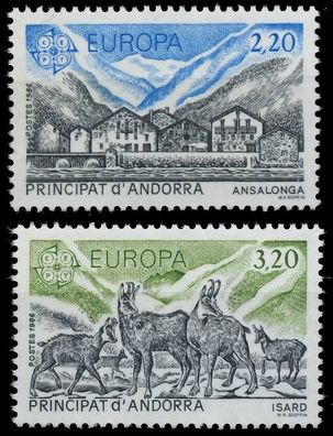 Andorra (FRANZ. POST) 1986 Nr 369-370 postfrisch X5C5F2A