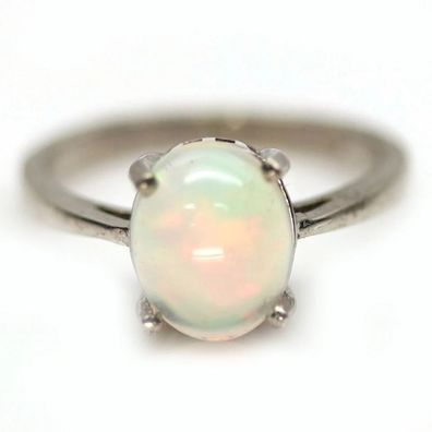 Damenring aus natürlichen Welo Opal US Größe 6,75 Sterling Silber