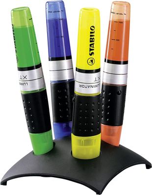 Textmarker - Stabilo Luminator - 4er Tischset - gelb, grün, royalblau, orange