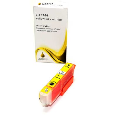Kompatibel Epson Orange, T3364, 33XL, C13T33644010 Y Yellow Gelb Druckerpatrone ...