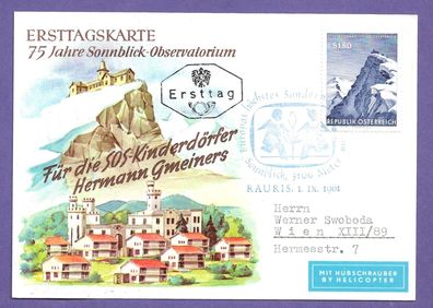 FDC Österreich Sonnblick Observatorium 01. IX.1961