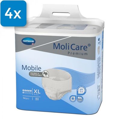 Molicare Premium Mobile 6 Tropfen XL 4 x 14 Stück