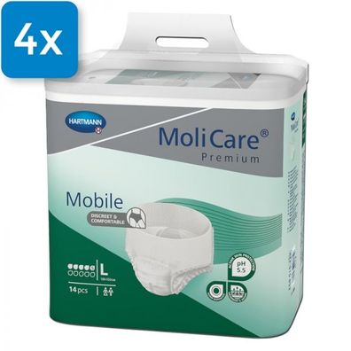 MoliCare Premium Mobile 5 Tropfen L 4 x 14 Stück