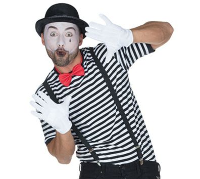 Ringelhemd Ringelshirt schwarz/ weiß Kostüm Franzose Pantomime Karneval Fasching