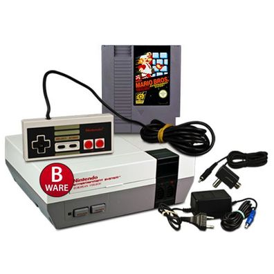 NES Konsole (B-Ware) #80B + Netzteil + Antennenweiche + Original Controller + ...
