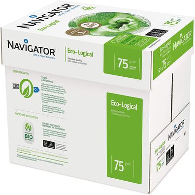 Navigator Eco-Logical Papier FSC eingeriest 75 g/ m² A4 5 x 500 Blatt hellweiß