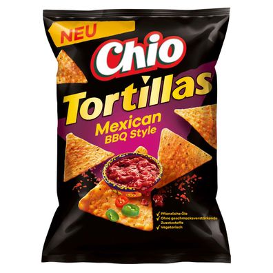 Chio Tortillas Mexican BBQ Style vegetarisch vegan Chipstüte 110g