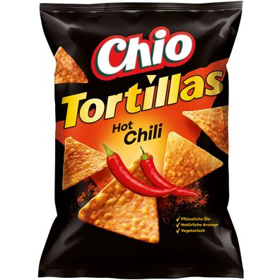 Chio Tortillas Chips Hot Chili vegetarisch feurig scharf 110g