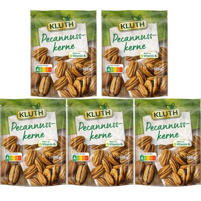 Kluth Pecannusskerne reich an Vitamin B1 Premium Produkt 100g 5er Pack