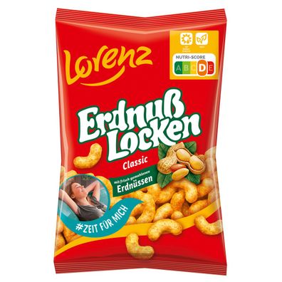 Lorenz Erdnuß Locken Classic Mais Snack mit gemahlenen Erdnüssen 120g