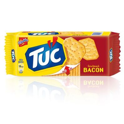 De Beukelaer Tuc knusprige Cracker mit Bacon Geschmack 100g 12er Pack