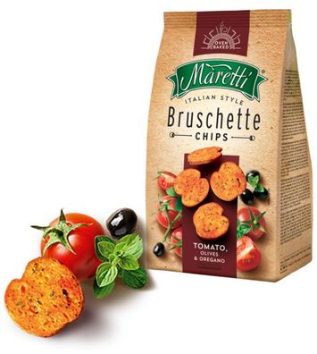 Maretti Bruschette Tomato, Olives & Oregano leckere Brotscheiben 150g 6er Pack