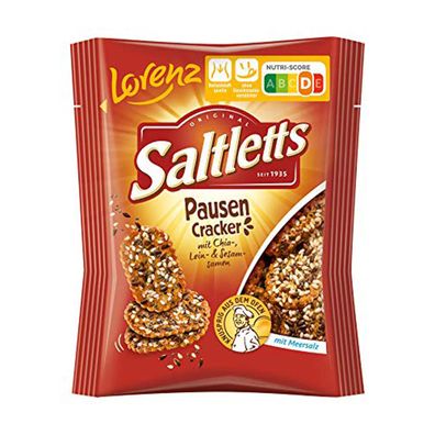 Saltletts Pausen Cracker mit Chia Lein und Sesamsamen 20x40g 800g