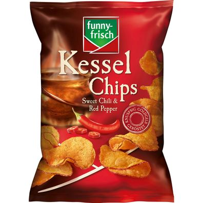 funny frisch Kessel Chips Sweet Chilli und Red Pepper vegan 120g