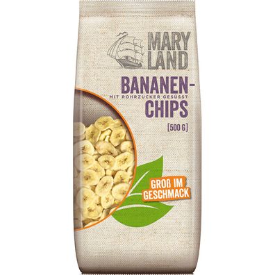 Maryland Bananen Chips geröstet und gezuckert Großpackung 500g