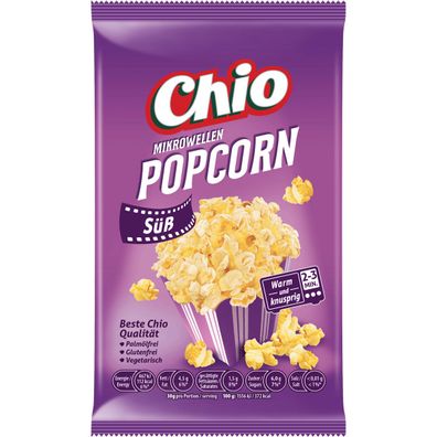 Chio Mikrowellen Popcorn Süß glutenfrei vegetarisch vegan 120g