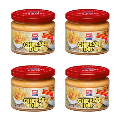 XOX Cheese Dip cremig würzige mit scharfen Jalapenos 290g 4er Pack
