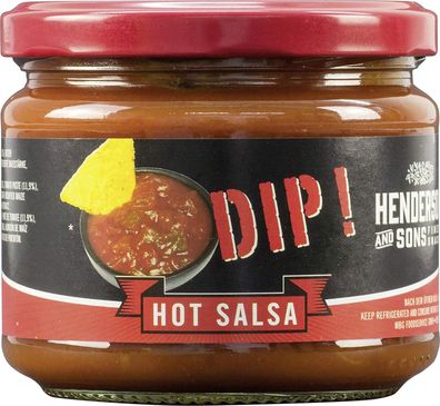 MBG Henderson and Sons Dip Hot Salsa Hot Chili im Glas zum Dippen 315g