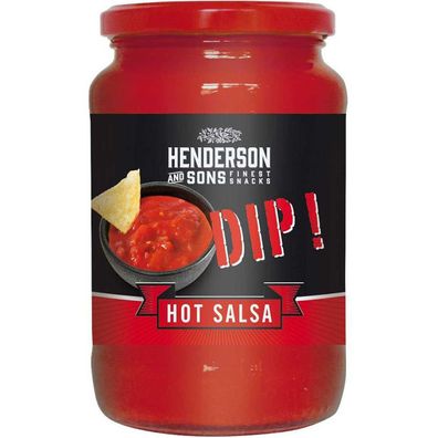 Henderson and Sons Hot Salsa Dip würzig scharf im XXL Format 1050g