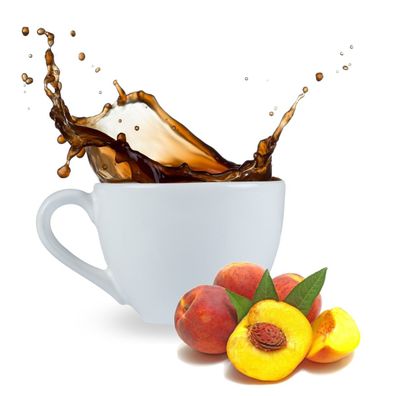 Kaffee mit Pfirsich Geschmack
