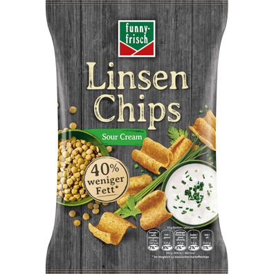 funny frisch Linsen Chips Sour Cream Style glutenfrei vegetarisch 90g