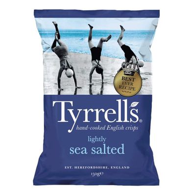 Tyrrells Handcooked Lightly Sea Salt Chips Vegetarisch vegan 150g