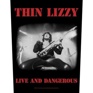 Thin Lizzy Live And Dangerous Rückenaufnäher Backpatch Metal Shop