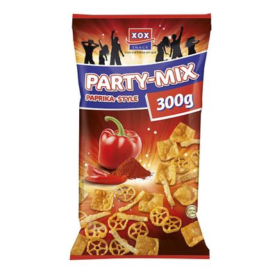 XOX Partymix Paprika Style Kartoffel Weizen Snack feurig würzig 300g