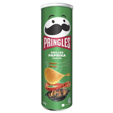 Pringles Grilled Paprika Stapelchips mit Paprikageschmack 185g
