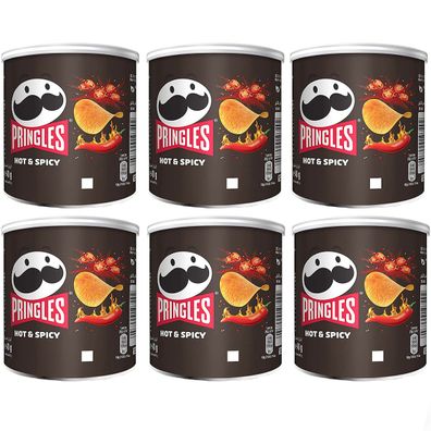 Pringles Hot und Spicy Stapelchips würzig und scharf 40g 6er Pack