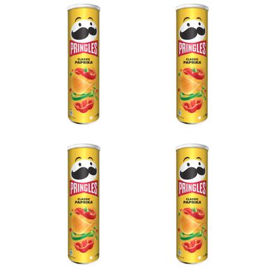 Pringles Classic Paprika Geschmack Stapelchips 185g 4er Pack