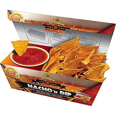 El Sabor Nacho n Dip Salsa Chili Nachos mit Salsa Dip servierfertig 175g 6er Pack