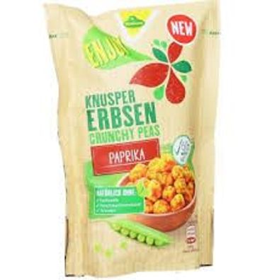 Kühne Enjoy Knusper Erbsen Crunchy Peas Paprika im Standbeutel 100g
